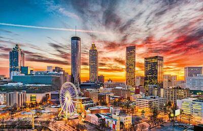 downtown Atlanta, flights from New York to Atlanta