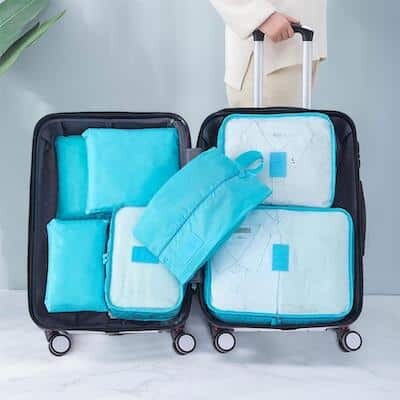 must have travel essentials, packing cubes for travel, luggage organizer bag, sipper packing cube for suitecases