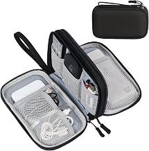 Travel tech organizer containing charging cables and accessories
