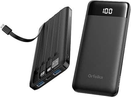 Compact portable charger among airplane travel essentials